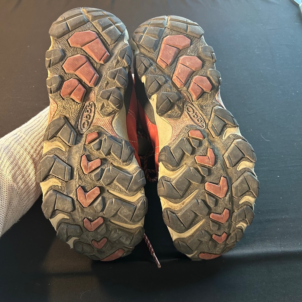 OBOZ Women's 10 bridger mid B-Dry Hiking Boots rio red waterproof gorpcore laces - Picture 7 of 7